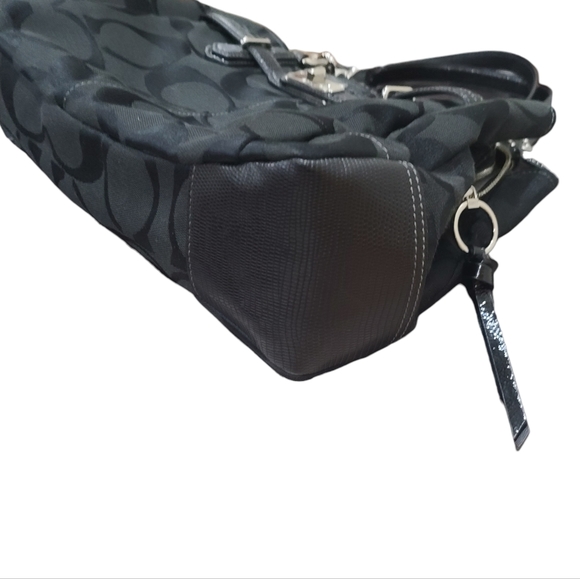 Coach Chelsea Jayden Signature C Handbag With Black Reptile Pattern Accents - Picture 6 of 17